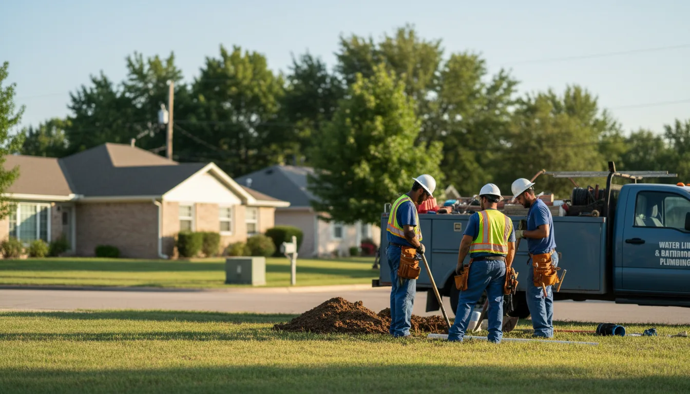 Residential water line and bathroom plumbing service in Jermyn, PA